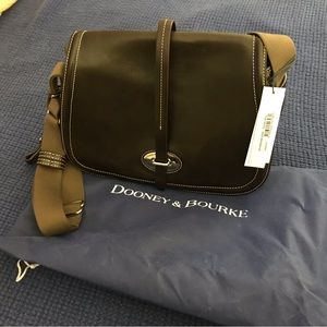 Dooney & Bourke Toscana Florentine Large Saddle Bag in Espresso